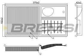 BREMSI FA1019 - FILTRO DE AIRE