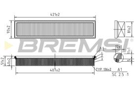 BREMSI FA1020 - FILTRO DE AIRE