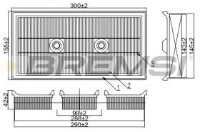 BREMSI FA1021 - FILTRO DE AIRE