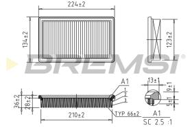 BREMSI FA1023 - FILTRO DE AIRE