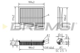 BREMSI FA1027 - FILTRO DE AIRE