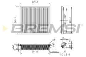 BREMSI FA1028 - FILTRO DE AIRE