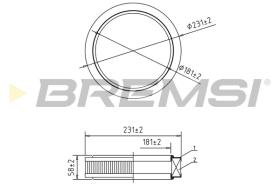 BREMSI FA1059 - FILTRO DE AIRE