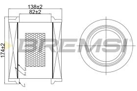 BREMSI FA1064 - FILTRO DE AIRE