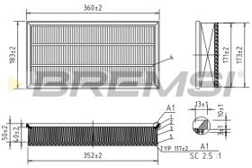 BREMSI FA1066 - FILTRO DE AIRE