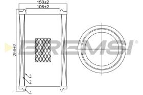 BREMSI FA1068 - FILTRO DE AIRE