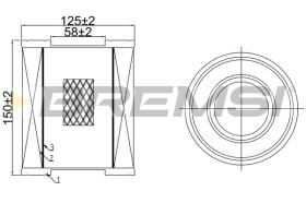 BREMSI FA1071 - FILTRO DE AIRE