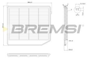 BREMSI FA1075 - FILTRO DE AIRE