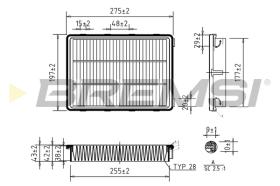 BREMSI FA1078 - FILTRO DE AIRE