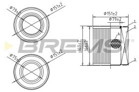 BREMSI FA1080 - FILTRO DE AIRE