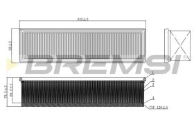 BREMSI FA1083 - FILTRO DE AIRE