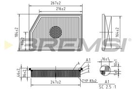 BREMSI FA1086 - FILTRO DE AIRE