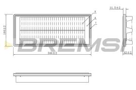 BREMSI FA1087 - FILTRO DE AIRE