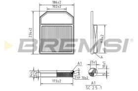 BREMSI FA1120 - FILTRO DE AIRE