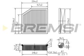 BREMSI FA1128 - FILTRO DE AIRE