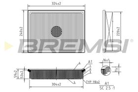 BREMSI FA1130 - FILTRO DE AIRE