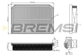 BREMSI FA1132 - FILTRO DE AIRE