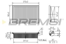 BREMSI FA1134 - FILTRO DE AIRE