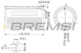 BREMSI FA1138 - FILTRO DE AIRE