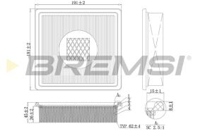 BREMSI FA1139 - FILTRO DE AIRE