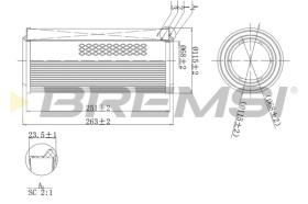 BREMSI FA1140 - FILTRO DE AIRE