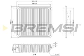 BREMSI FA1146 - FILTRO DE AIRE