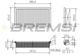 BREMSI FA1152 - FILTRO DE AIRE