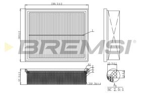 BREMSI FA1153 - FILTRO DE AIRE