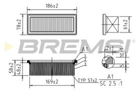 BREMSI FA1155 - FILTRO DE AIRE