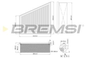 BREMSI FA1157 - FILTRO DE AIRE