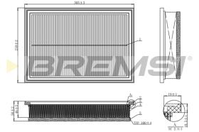 BREMSI FA1158 - FILTRO DE AIRE