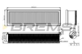 BREMSI FA1160 - FILTRO DE AIRE