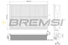 BREMSI FA1161 - FILTRO DE AIRE