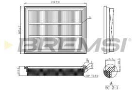 BREMSI FA1162 - FILTRO DE AIRE