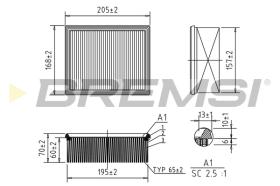 BREMSI FA1164 - FILTRO DE AIRE