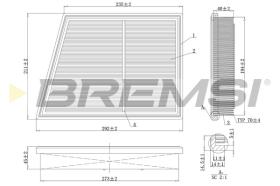 BREMSI FA1168 - FILTRO DE AIRE