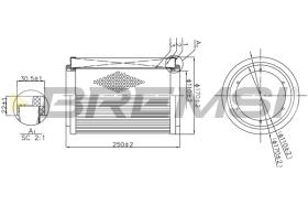 BREMSI FA1177 - FILTRO DE AIRE