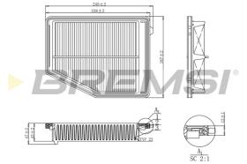 BREMSI FA1180 - FILTRO DE AIRE