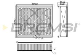 BREMSI FA1182 - FILTRO DE AIRE