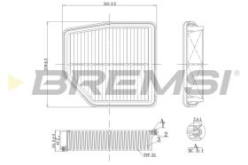 BREMSI FA1183 - FILTRO DE AIRE