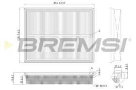 BREMSI FA1188 - FILTRO DE AIRE