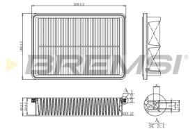 BREMSI FA1192 - FILTRO DE AIRE