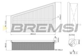 BREMSI FA1197 - FILTRO DE AIRE