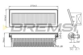 BREMSI FA1198 - FILTRO DE AIRE