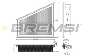 BREMSI FA1202 - FILTRO DE AIRE