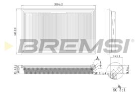 BREMSI FA1203 - FILTRO DE AIRE