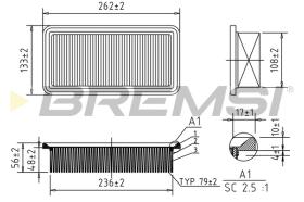 BREMSI FA1204 - FILTRO DE AIRE