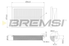 BREMSI FA1206 - FILTRO DE AIRE