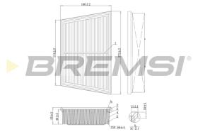 BREMSI FA1208 - FILTRO DE AIRE