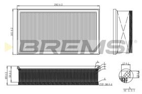 BREMSI FA1214 - FILTRO DE AIRE